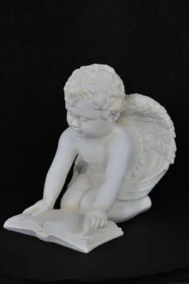 Produktbild von Figur Skulptur Engel mit Buch 36,5cm  Skulpturen Figuren Statue Statuen PG0630