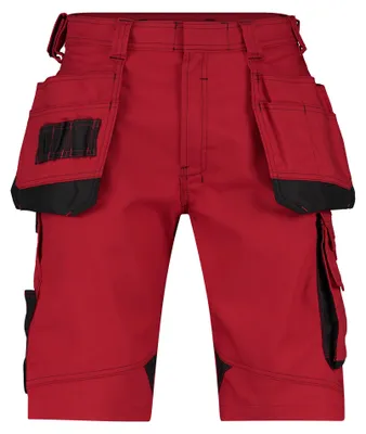Productafbeelding van DASSY werkkort broek, model Bermuda, maat 42, rood/zwart