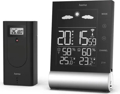 Produktbild von Hama Wetterstation Black Line, schwarz