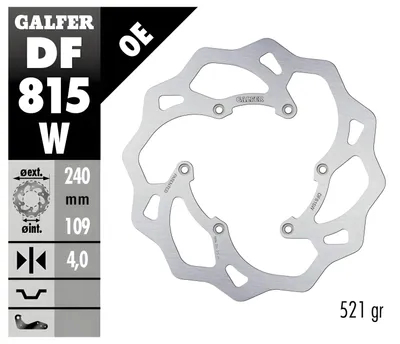 Produktbild von Galfer Wave Df815w Schwimmende Bremsscheibe Silber Silber One Size