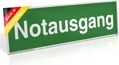 Produktbild von Schild Notausgang | 297x105 | Textschild