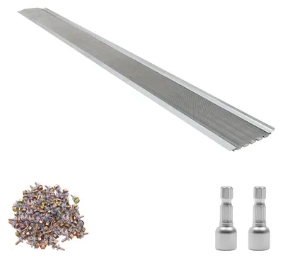 Produktbild von SucceBuy 20 Stk. Dachrinnenschutz 127 mm, Aluminium-Laubfangstreifen mit Edelstahl-Mikromaschen, zuschneidbarer Dachrinnenlaubschutz mit 30,48 m Gesamtlänge, Regenrinnengitter inkl. Schrauben für Häuser und Carports