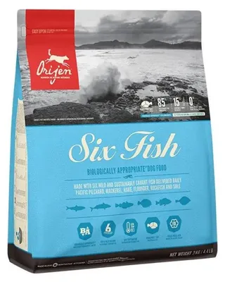 Zdjęcie produktu dla Orijen Six Fish, Dorosły, Każda rasa, Ryba, 2 kg