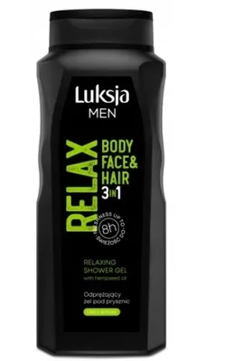 Immagine prodotto di Luksja For Men Gel doccia rilassante, flacone grande 500 ml