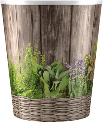Obrázok produktu pre Nohel Záhradný obal na kvetináč HERBS PLANTS plastový d12x14cm