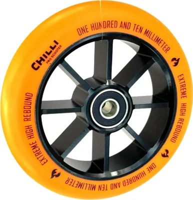 Produktbild von Chilli Pro Stunt-Scooter Spoked Base Rolle 110mm Schwarz/PU Orange