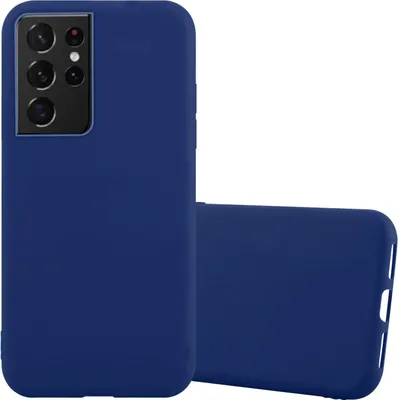 Produktbild von Cadorabo Hülle für Samsung Galaxy S21 ULTRA Schutzhülle in Blau Handyhülle TPU Silikon Etui Case Cover
