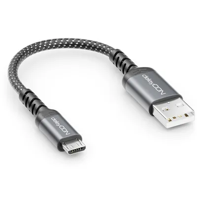 Produktbild von deleyCON 0,15m Micro USB Kabel USB-A auf Micro USB Adapter