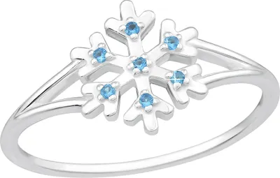 Produktbild von Silber Ring Schneeflocke 51 (16.2 mm Ø)