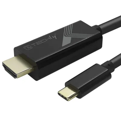 Productafbeelding van Techly IADAP-USBC-HDMI2TY Techly USB Typ C ST auf HDMI 2.0 4K, 2m, schwarz