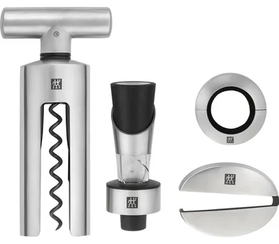 Produktbild von ZWILLING Sommelier Set, Korkenzieher, Tropfring, Folienschneider, Pourer, 190 mm, 210 mm, 50 mm