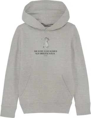 Produktbild von Mr. & Mrs. Panda Kinderpullover Elefant Biene 12-14 Jahre (152/164) - Heather Grey - Geschenk, Liebesspruch, Sweatshirt, Lustige Sprüche, Pullover, Kapuzensweatshirt