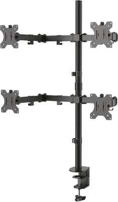 Zdjęcie produktu dla Neomounts FPMA-D550D4BLACK, Zacisk/przelotka, 6 kg, 33 cm (13"), 81,3 cm (32"), 100 x 100 mm, Czarny