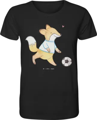 Produktbild von Mr. & Mrs. Panda T-Shirt Herren Fuchs Fußball spielen Größe XL - Schwarz - Geschenk, Fußballverein, Turnier, Tshirt, Fußballmannschaft, Shirt, Herren-T-Shirt