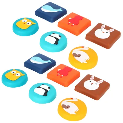 Image de Lot de 12 autocollants de protection en silicone anti-chocs pour poignées de porte et meubles