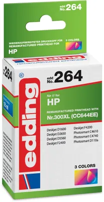 Produktbild von edding Tintenpatrone EDD-264 3-farbig HP Deskjet Nr.300