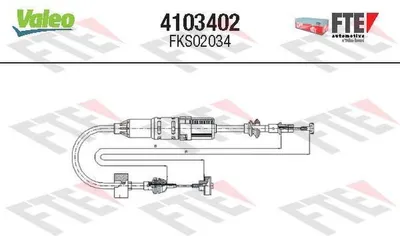 Produktbild von FTE 4103402 Kupplungsseil Seilzug für VW Lupo (6X1, 6E1) 1047/838mm