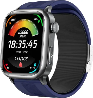 Obrázek produktu pro INF Chytré hodinky s měřením krevního tlaku a EKG, 2.06" AMOLED displej, Bluetooth volání Modrý