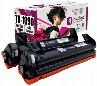 Produktbild von Inkdigo 2er-Pack Toner TN1090 für Brother DCP-1622WE, HL-1222WE, DCP-1623WE, HL-1223WE – Schwarz,, KI-generiertes Bild
