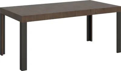 Produktbild von Ausziehbarer Tisch 90x180/284 cm Walnusslinie mit anthrazitfarbenem Gestell