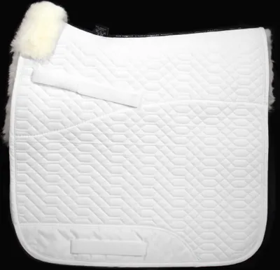Produktbild von Engel Reitsport Lammfell Schabracke SCHABRA1 Fellrand vorne Fell in Sattellage D (Dressur) Weiss Weiss