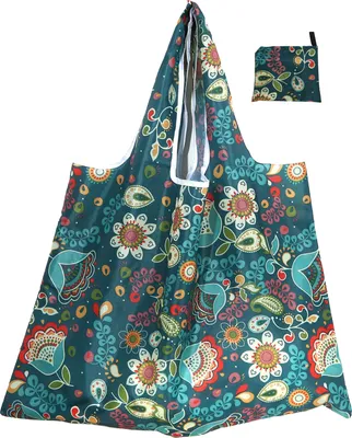 Produktbild von Tragbare, wiederverwendbare Einkaufstaschen, faltbare Einkaufstaschen, strapazierfähige Taschen, wasserdichte Stofftragetaschen