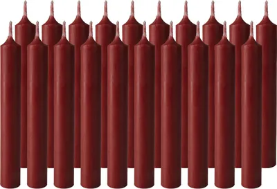 Produktbild von BRUBAKER Geburtstagskerzen 9,5 cm - kleine Spitzkerzen für Geburtstag - Dekokerzen Partydekoration - Stabkerzen Leuchterkerzen, Dunkelrot, 200 Kerzen