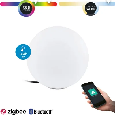 Immagine prodotto di Eglo 900269 MONTEROLO-Z Lampada da terra per esterni a LED 9W Ø390mm Bianco IP65 Dimmerabile