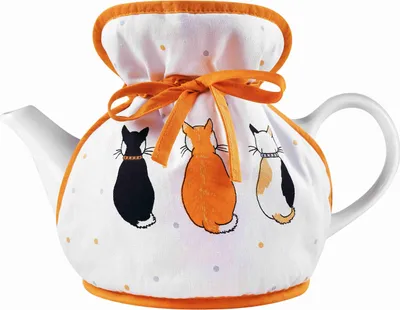 Zdjęcie produktu dla Pokrowiec na dzbanek do kawy lub herbaty „Cats In Waiting”