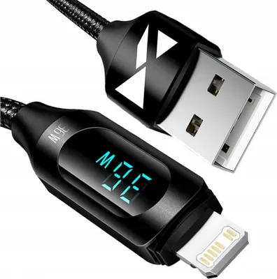 Immagine prodotto di Wozinsky Wualc1 Cavo Usb-A - Lightning con display a LED 2,4A 1M - Nero