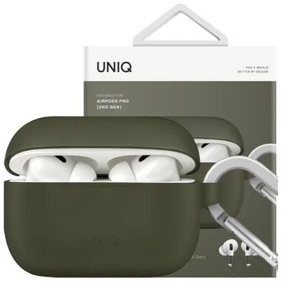 Zdjęcie produktu dla Etui Uniq Vencer Na Airpods Pro 2 Gen. Silicone Zielony/Moss Green
