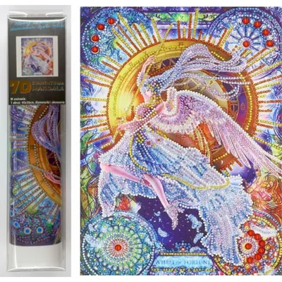 Imagen del producto de Mosaico de diamantes, mandala, bailarina, 7D, 30x40 cm, bordado