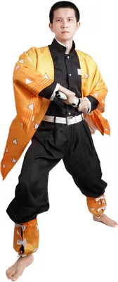 Obrázek produktu pro Cosplay kostým Zenitsu Agatsuma z filmu D. Slayer | Velikost: L
