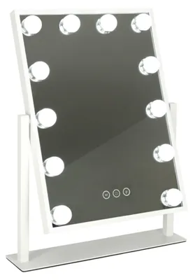 Obrázok produktu pre KIK KX3942 Kozmetické zrkadlo s LED osvetlením, 12 žiaroviek, USB, 30 x 40 cm