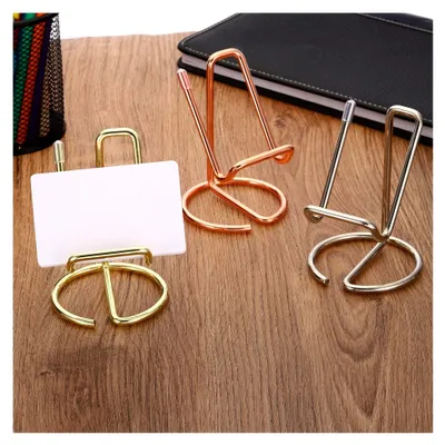 Produktbild von Visitenkartenhalter für den Schreibtisch aus Metall, goldene Aufbewahrungsbox für Visitenkarten