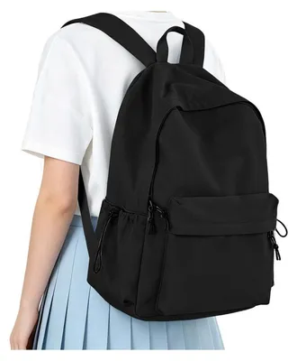 Produktbild von Schulrucksack Damen 14 Zoll Laptop Rucksack Wasserabweisend Schwarz 32x43x14 cm