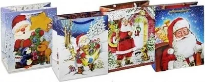 Produktbild von Weihnachtstasche 200 x 100 x 240 mm, 10 Stück