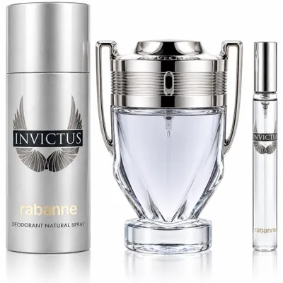 Productafbeelding van Paco Rabanne Invictus set: Eau de Toilette 100ml, deodorant 150ml, en Eau de Toilette 10ml