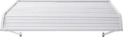 Produktbild von SucceBuy Fenstermarkise 121,9x106,6x51cm, Türvordach aus leichtem und robustem Aluminium, Überdachung für Schutz vor Regen, Schnee und Sonnenlicht, ideal für Türen, Eingänge, Fenster, Terrassen und Veranden