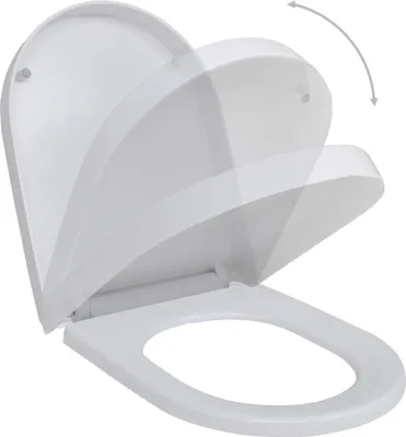 Image de vidaXL Sièges de toilette avec abaissement automatique 2 pcs. Plastique blanc