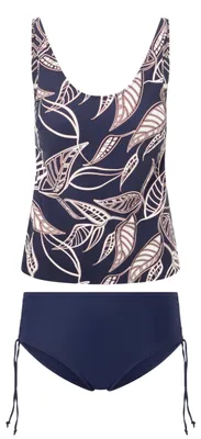 Productafbeelding van Susa dames badpak, model Tankini, kleur blauw met print, maat 38/B