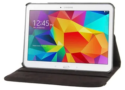 Immagine prodotto di subtel Flip Wallet compatibile con Samsung Galaxy Tab 4 10.1 (SM-T530 / SM-T531 / SM-T533) Pelle finta Custodia Borsa Guscio Flip Cover Case nero
