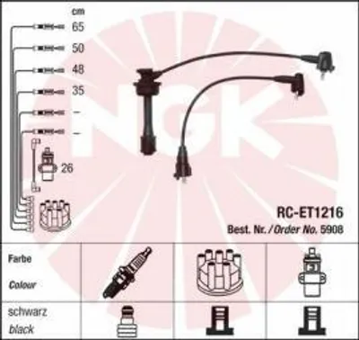 Produktbild von Ngk Zündleitungssatz  5908