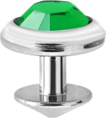 Produktbild von Karisma Micro Dermal Skin Diver Titan G23 Kristal Stein 3mm Farbe PE (Peridot)