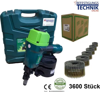 Produktbild von Prebena Coilnagler 8XR-CNW90 + CNW31/90BKRI Coilnägel Ringschaft 3600 Stück