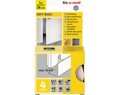 Produktbild von fix-o-moll tesnenie dverí SOFT BASIC samolepiace biele 1 m x 38 mm
