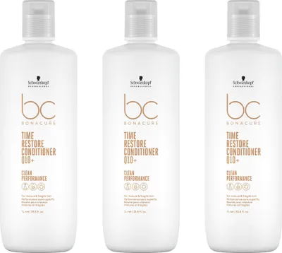 Produktbild von BC Bonacure Time Restore Conditioner 3x1000 ml