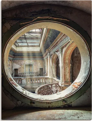 Produktbild von ARTland Leinwandbild Verlassene Orte Sonnenstrahlen Fenster Größe: 45x60 cm
