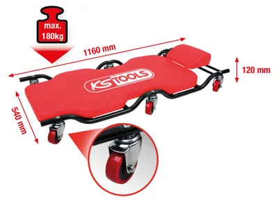 Imagen del producto de Carro de transporte, carga máxima 180 kg - KS TOOLS - 500.8003