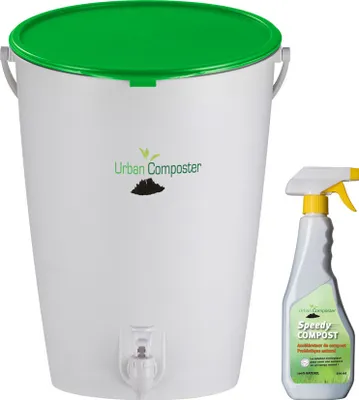 Produktbild von GARANTIA Urban Komposter 15 Liter grün, inkl. Deckel und Kompostspray